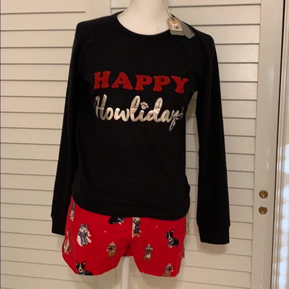 P.J Salvage XS Pajama set NWT Dog theme for Xmas